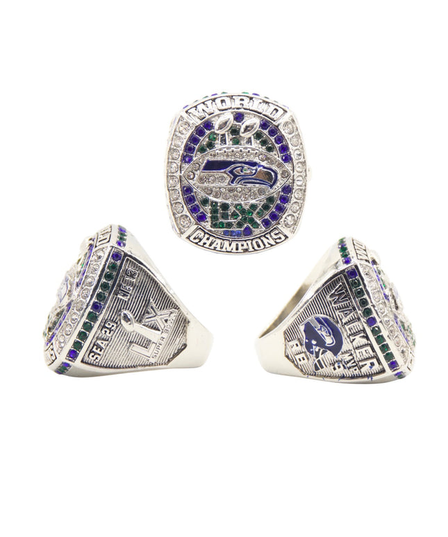 New 2025 Seahawks Championship Ring – Super Bowl 60 Fan Replica Ring