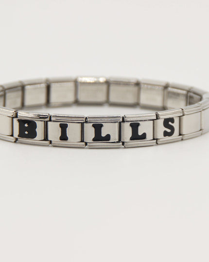 Buffalo Bills Italian Charm Bracelet – Perfect Fan Gift for Birthday, Christmas, Valentine’s Day & Game Day