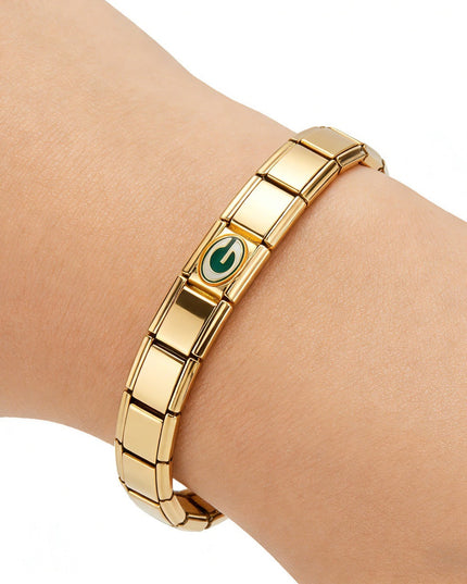Football Team Logo Italian Charm Bracelet – Custom Gifts for Fans