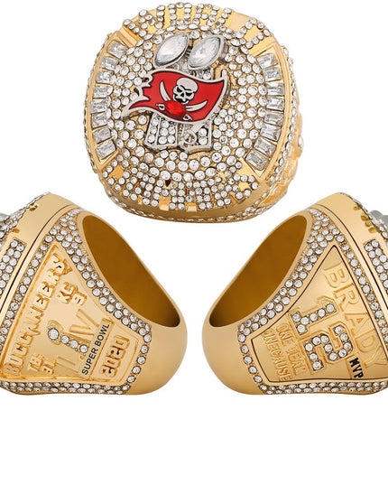 Tampa Bay Buccaneers Championship Ring & Trophy Set – 2003 & 2021 Collectible with Display Box
