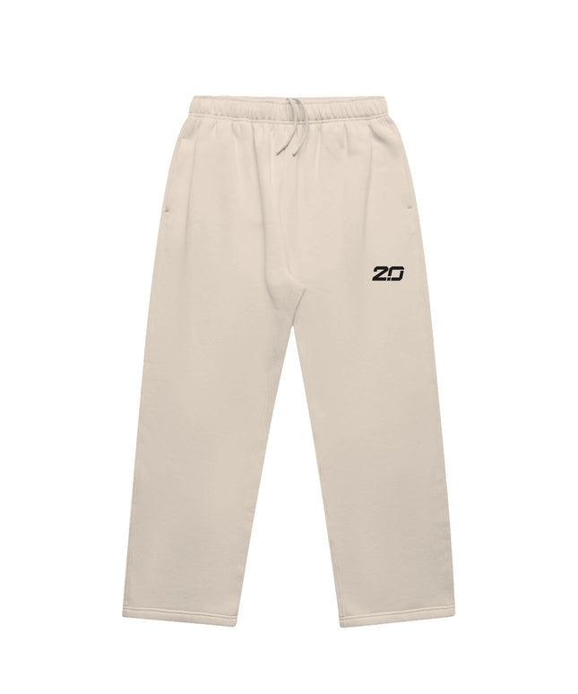 Mens Relax Cuffless Trackpants (Bone)