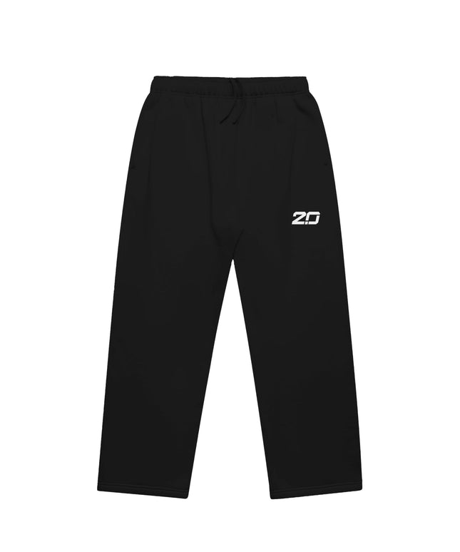 Mens Relax Cuffless Trackpants (Black)