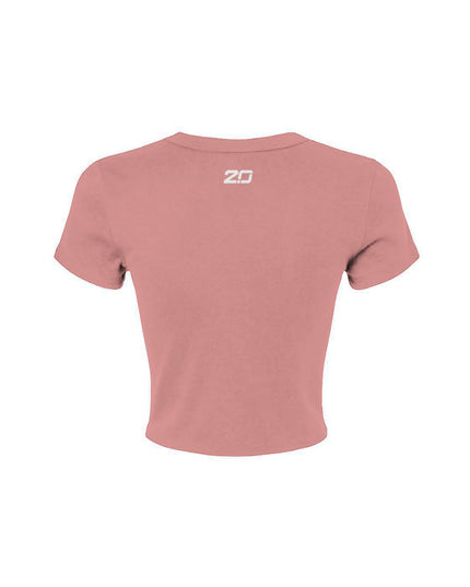 Women's Micro Rib Baby Tee (Pink)