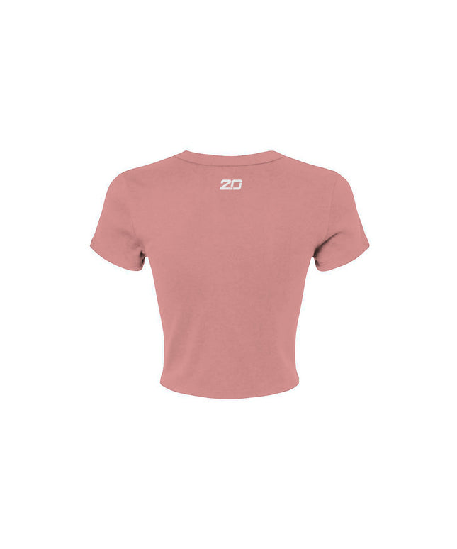 Women's Micro Rib Baby Tee (Pink)
