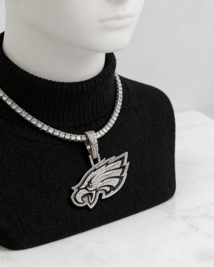 Philadelphia Eagles Zircon Pendant Necklace – Perfect Fan Gift for Game Day & Holidays