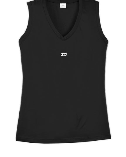 Women's Competitor V-Neck Tank Top (Black)