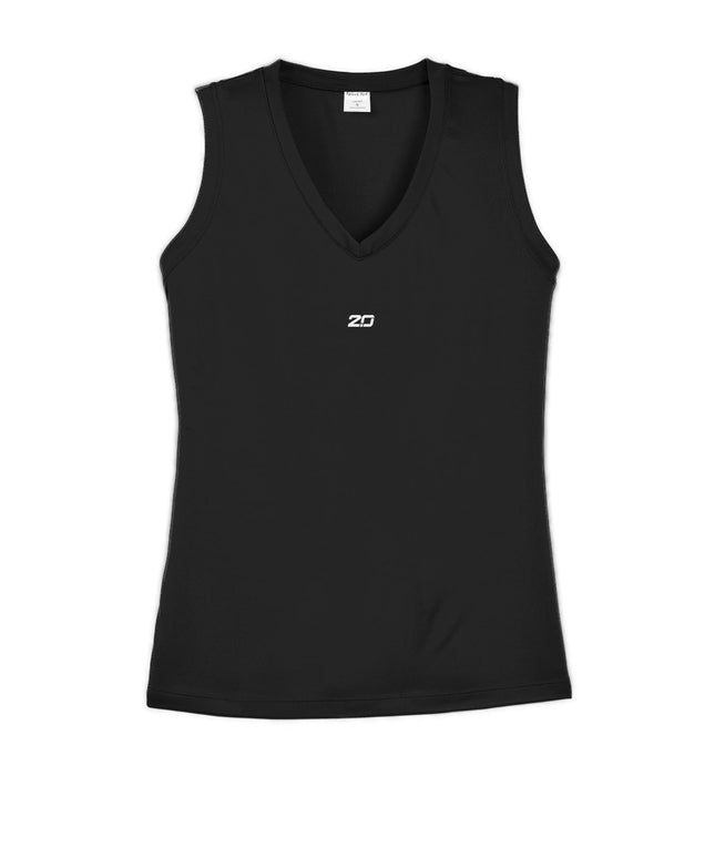 Women's Competitor V-Neck Tank Top (Black)