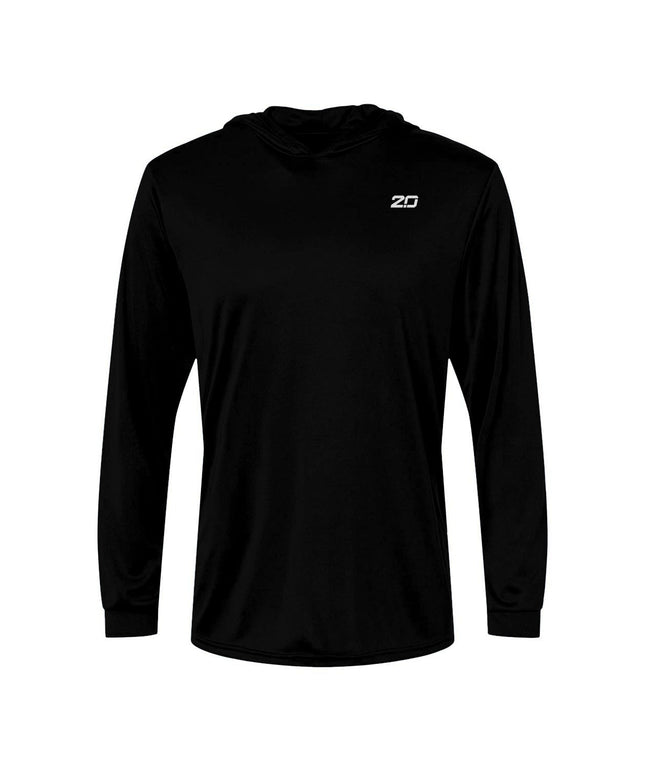 Men's Bahama Performance Hooded LS T-Shirt (Black)
