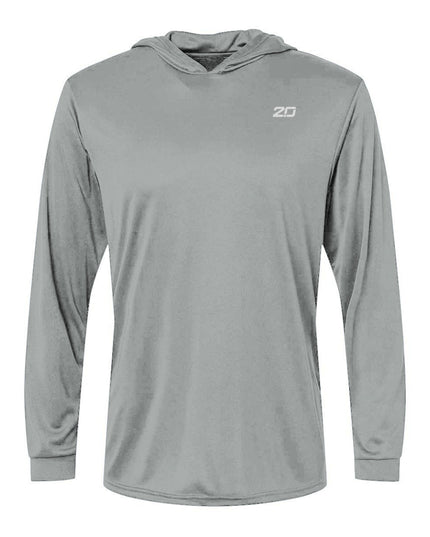 Men's Bahama Performance Hooded LS T-Shirt (Athletic Grey)
