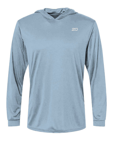 Men's Bahama Performance Hooded LS T-Shirt (Blue Mist)