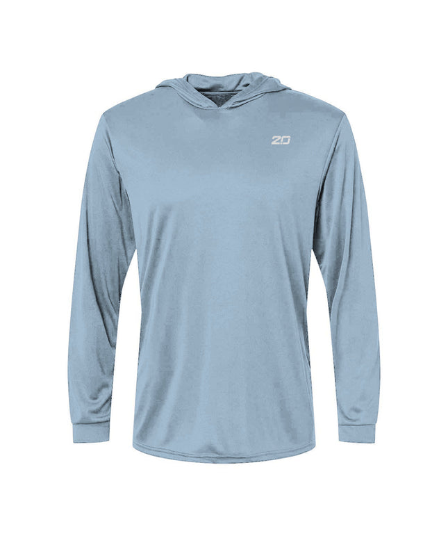 Men's Bahama Performance Hooded LS T-Shirt (Blue Mist)