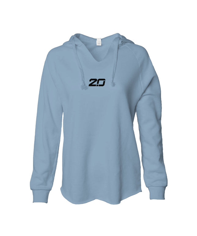 Women's Lightweight Wash Hoodie (Misty Blue)
