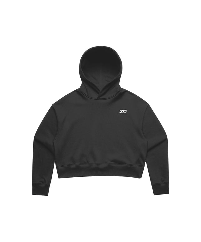 Women's Relax Crop Hoodie (Black)