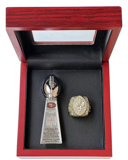 San Francisco 49ers Dynasty Era Ring & Trophy Set – Championship Replica Collector Display