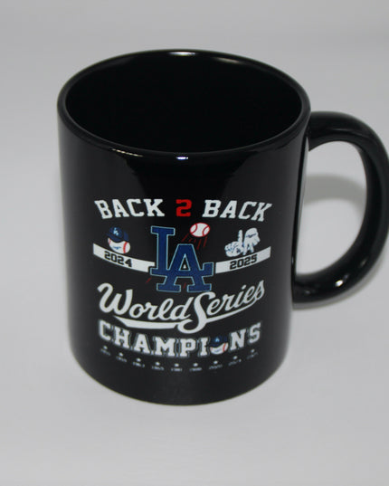 Los Angeles Dodgers Back-to-Back Champions Mug – World Series Ceramic Coffee Cup, Fan Collectible Gift