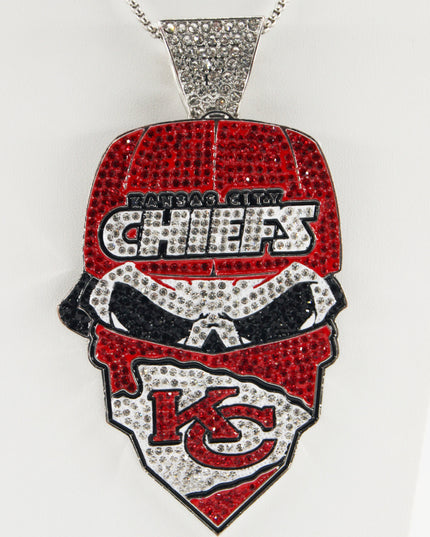 Newest Sports Team Logo Bandit Skull  Pendant Necklace – Iced Out Hip Hop Jewelry for True Fans