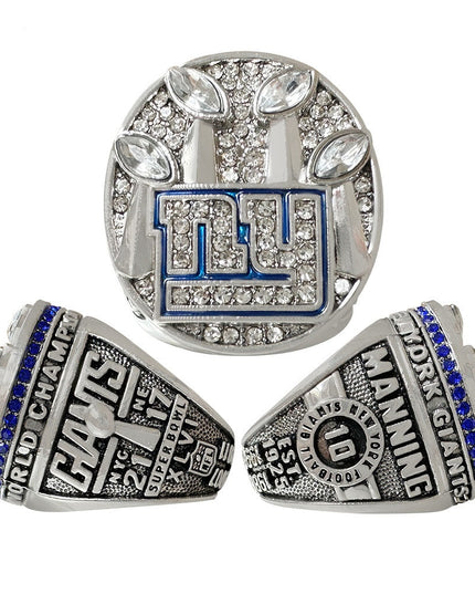 New York Giants Super Bowl Championship Ring & Trophy Set– 1986, 1991, 2008 & 2012