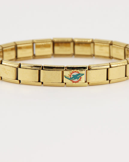 Football Team Logo Italian Charm Bracelet – Custom Gifts for Fans