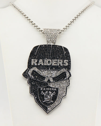 Newest Sports Team Logo Bandit Skull  Pendant Necklace – Iced Out Hip Hop Jewelry for True Fans