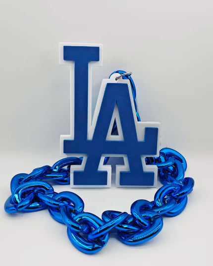 Los Angeles Dodgers 3D Foam Logo Necklace – 30 Inches Game Day Gift for Fans
