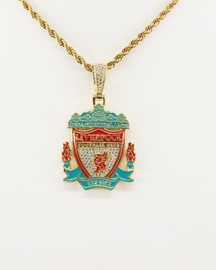 Liverpool Football Club Necklace – LFC Crest Pendant Jewelry Gift for Fans