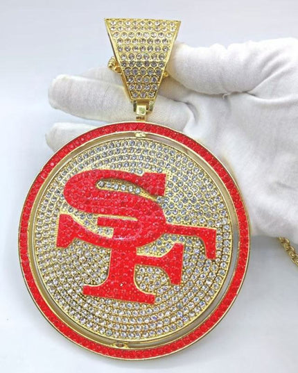 Rotating Sports Team Logo Pendant Necklace –  Perfect Gifts for True Fans