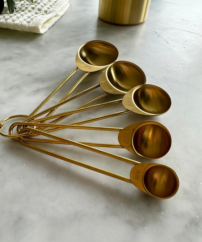 Solid Gold Measuring Cups & Spoons, Set of 9