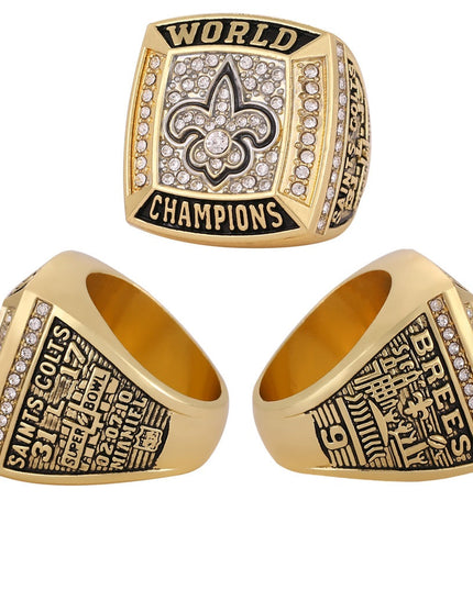 2010 New Orleans Saints Super Bowl XLIV Championship Ring & Trophy Set