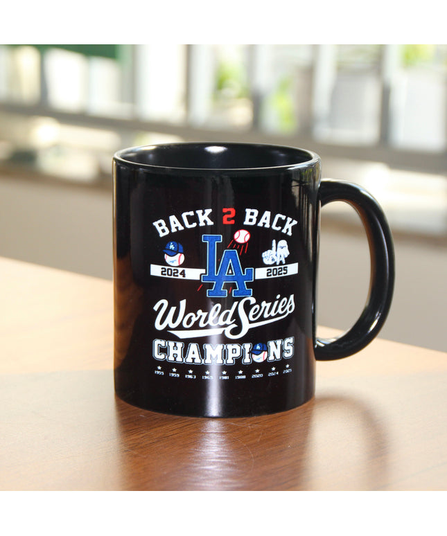 Los Angeles Dodgers Back-to-Back Champions Mug – World Series Ceramic Coffee Cup, Fan Collectible Gift