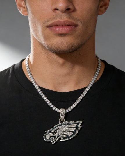 Philadelphia Eagles Zircon Pendant Necklace – Perfect Fan Gift for Game Day & Holidays