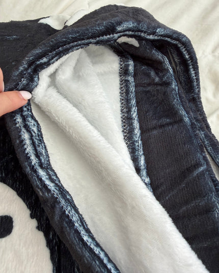 Soft Ghost Throw Blanket – Black & White, 50” x 60”