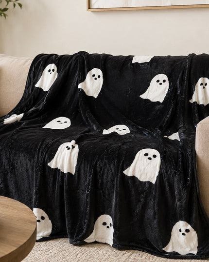 Soft Ghost Throw Blanket – Black & White, 50” x 60”