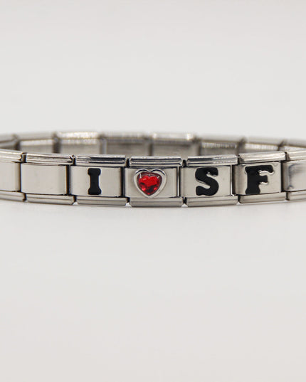 San Francisco 49ers Italian Charm Bracelet – Sports Fan Gift for Holiday, Birthday & Game Day