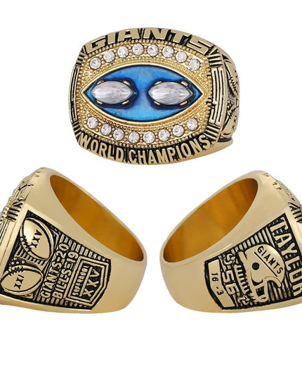 New York Giants Super Bowl Championship Ring & Trophy Set– 1986, 1991, 2008 & 2012