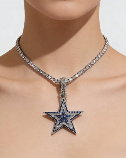 Dallas Cowboys Zircon Star Necklace –   Gift for Game Day, Birthday & Holiday
