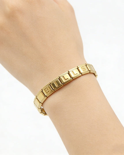 Buffalo Bills Italian Charm Bracelet – Perfect Fan Gift for Birthday, Christmas, Valentine’s Day & Game Day