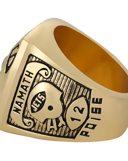 New York Jets Super Bowl III Championship Ring & Trophy Set   – Replica Collectible Gift for Fans