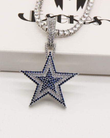Dallas Cowboys Zircon Star Necklace –   Gift for Game Day, Birthday & Holiday