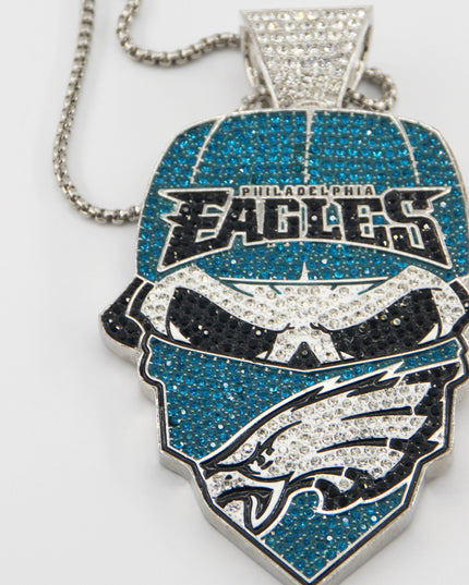 Newest Sports Team Logo Bandit Skull  Pendant Necklace – Iced Out Hip Hop Jewelry for True Fans