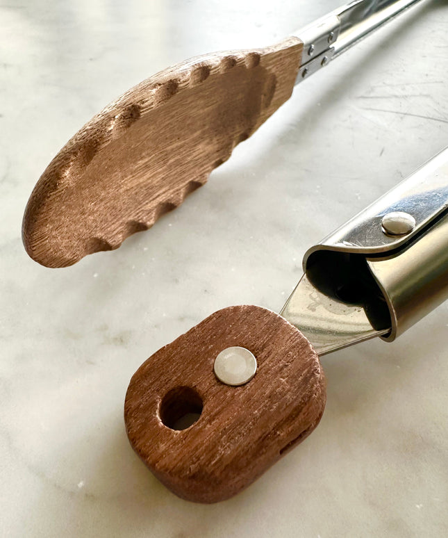 Acacia Wood Tongs, Set of 2