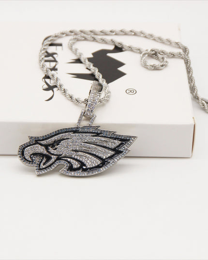 Philadelphia Eagles Zircon Pendant Necklace – Perfect Fan Gift for Game Day & Holidays