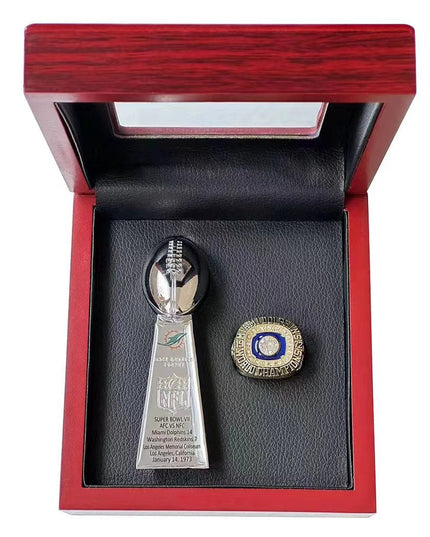 1973 & 1974 Miami Back-to-Back Championship Ring & Trophy Set – Replica Ring Set for Collectors & Fans
