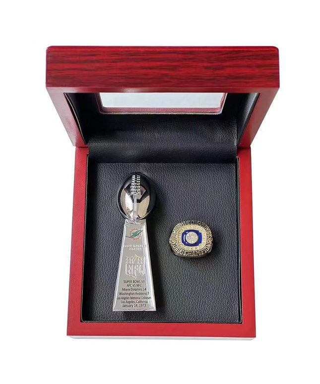 1973 & 1974 Miami Back-to-Back Championship Ring & Trophy Set – Replica Ring Set for Collectors & Fans