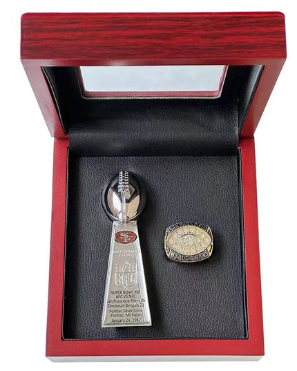 San Francisco 49ers Dynasty Era Ring & Trophy Set – Championship Replica Collector Display
