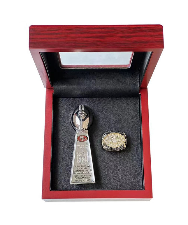 San Francisco 49ers Dynasty Era Ring & Trophy Set – Championship Replica Collector Display
