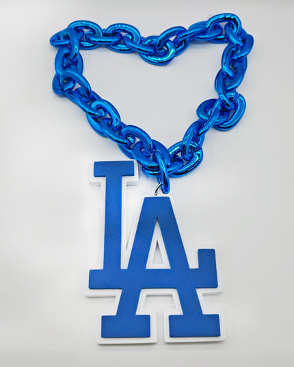 Los Angeles Dodgers 3D Foam Logo Necklace – 30 Inches Game Day Gift for Fans