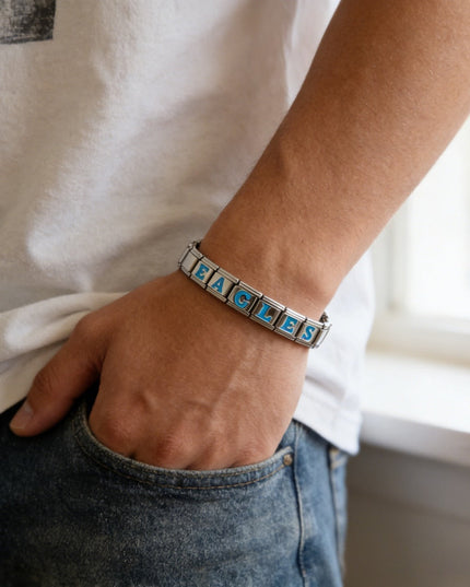 GO BIRDS  Italian Charm Bracelet -Game Day & Special Gift for Eagles Fans