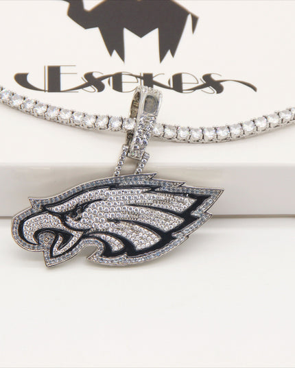 Philadelphia Eagles Zircon Pendant Necklace – Perfect Fan Gift for Game Day & Holidays