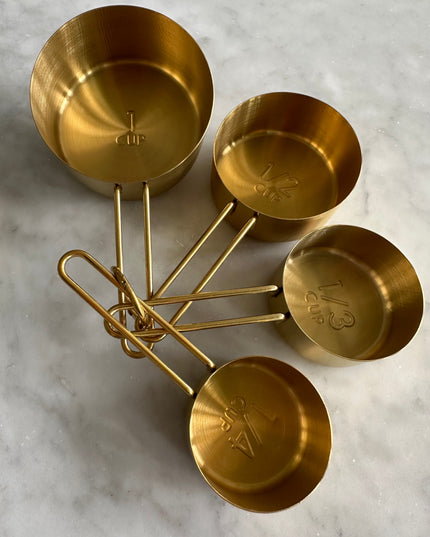 Solid Gold Measuring Cups & Spoons, Set of 9