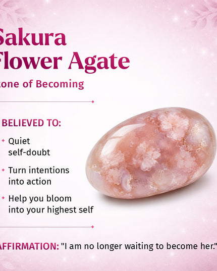The Woman You’re Becoming - Sakura Flower Agate Bracelet